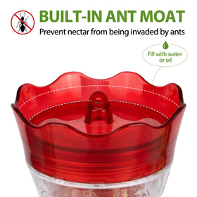 Leak-proof base helps prevent nectar spills and wasted sweetness during outdoor feeding.