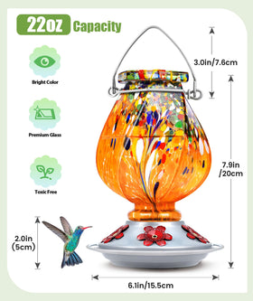 Outdoor display of the BOLITE hummingbird feeder enhances garden ambiance.