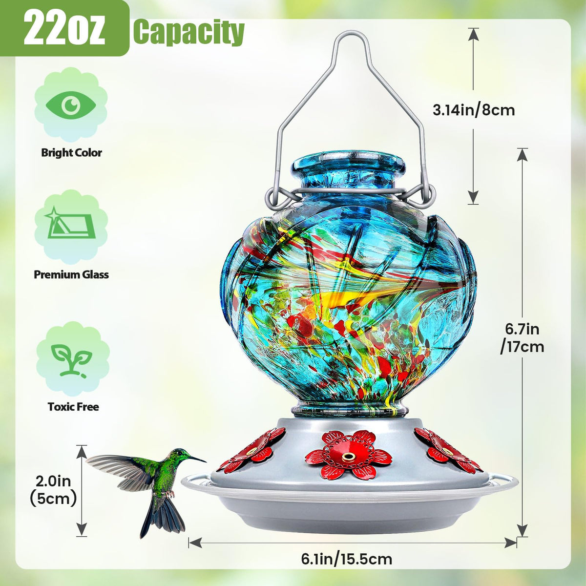 BOLITE outdoors hanging feeder enhances garden birdwatching