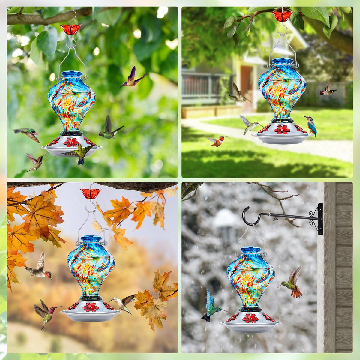 BOLITE tinted glass helps monitor nectar levels at a glance.