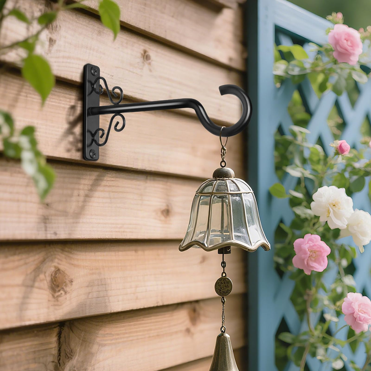 BOLITE outdoor indoor hanging bracket in a sleek black finish