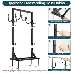 BOLITE outdoor hose rack keeps yard tidy and accessible