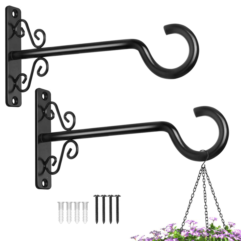 BOLITE 6-inch wall hook plant hanger on indoor and outdoor wall surfaces