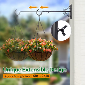 Two-pack BOLITE brackets support lightweight items like bird feeders or wind chimes.