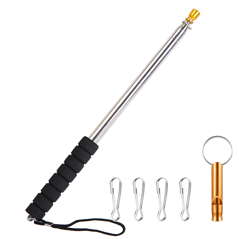 Boliyoooki 9.8ft telescopic flag pole extended for quick outdoor flag displays