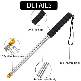 Boliyoooki anti-slip grip flag pole for secure handling during use