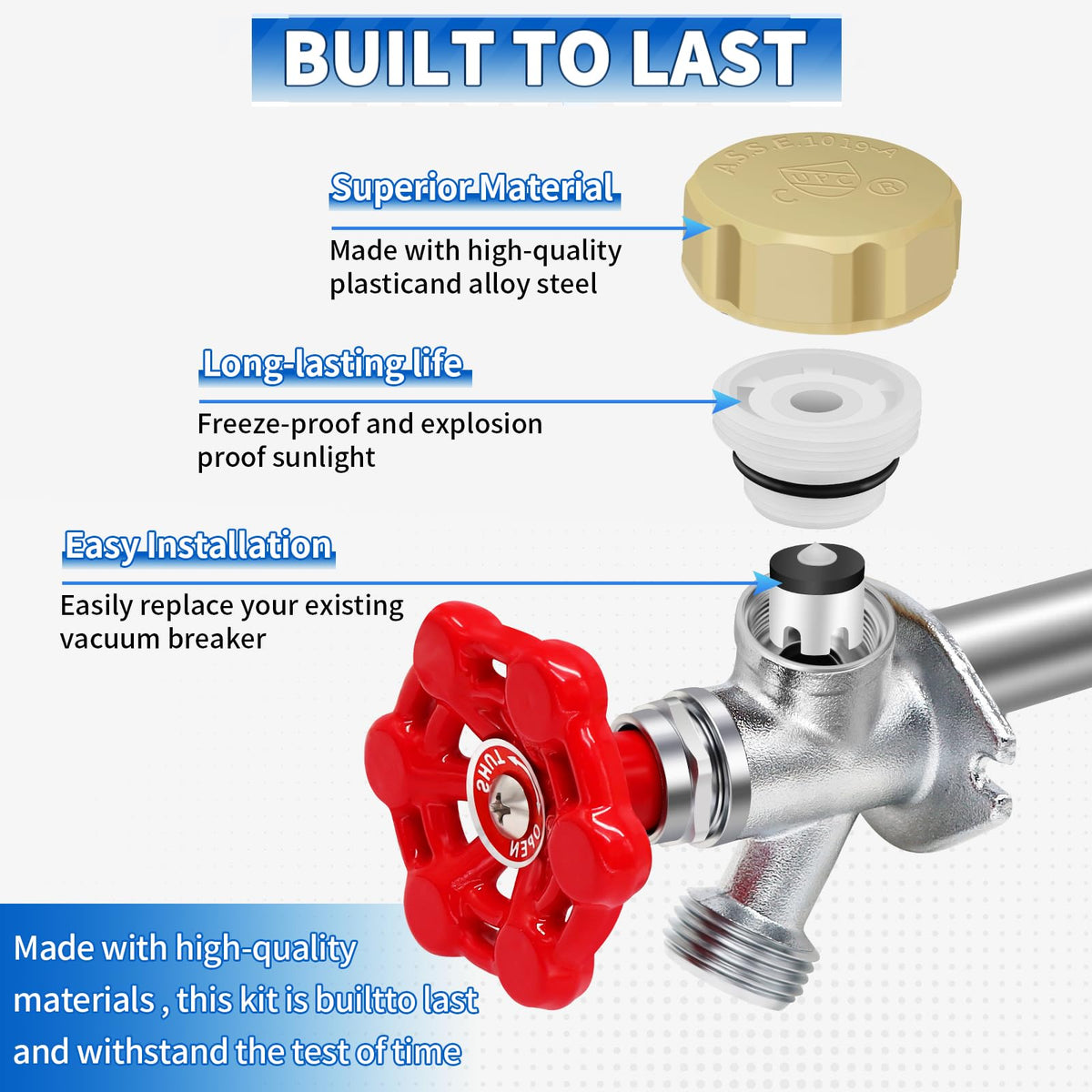 Boltigen easy-install outdoor faucet kit for fast repairs