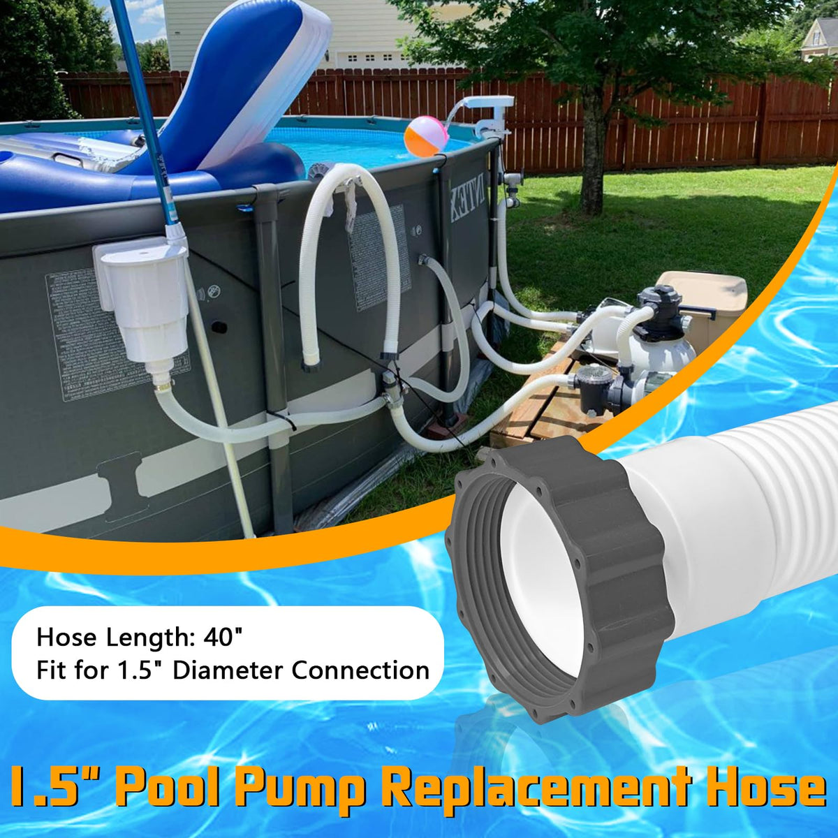 Easy tool-free installation shown with hand-tightened connections.