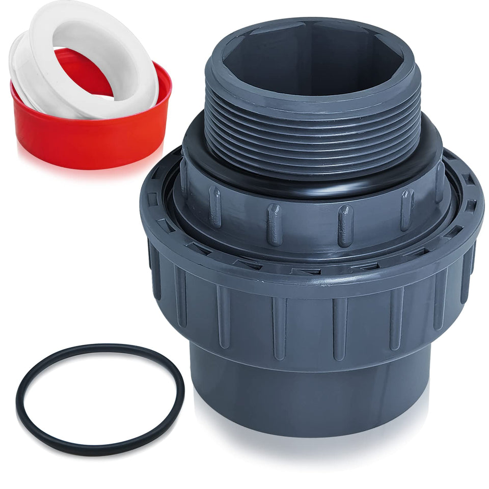 Boltigen PVC pool pump fitting threaded end for secure connections
