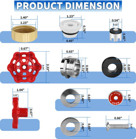 Boltigen repair kit materials including steel, aluminum, rubber, plastic, graphite