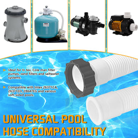 Saltwater-compatible hose supporting spa and hot tub setups.