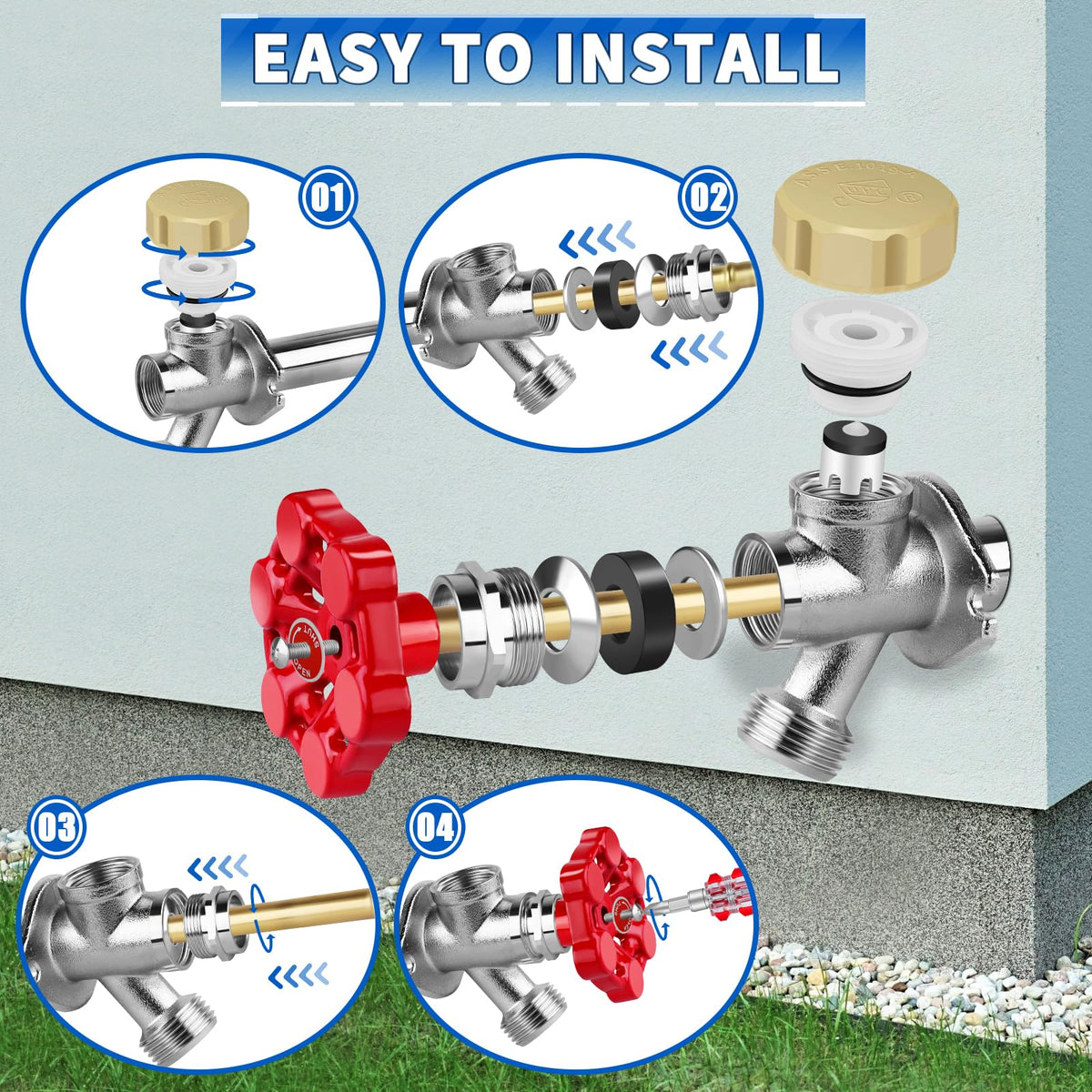 Boltigen wall hydrant service kit for frost-free units