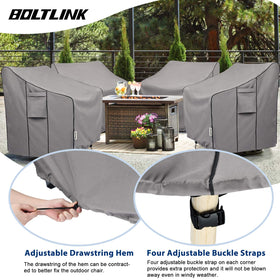 BOLTLINK chair cover with side vents helps moisture escape.