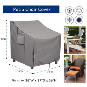 Boltlink windproof strap design keeps chair covers in place during gusty weather.