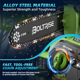 Boltrise tool-free chain adjustment for quick tensioning