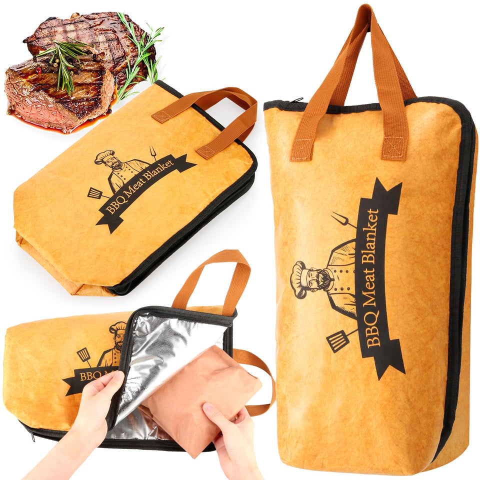 Bolycen BBQ blanket resting meat demonstrates warmth retention for juicy, tender resting.