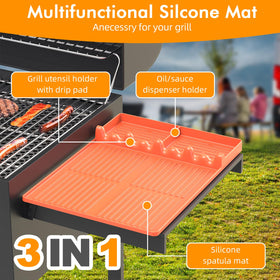 Bolycen griddle mat used on countertops to organize spices and tools.