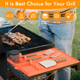 Bolycen heat-resistant silicone mat protects counters while cooking.