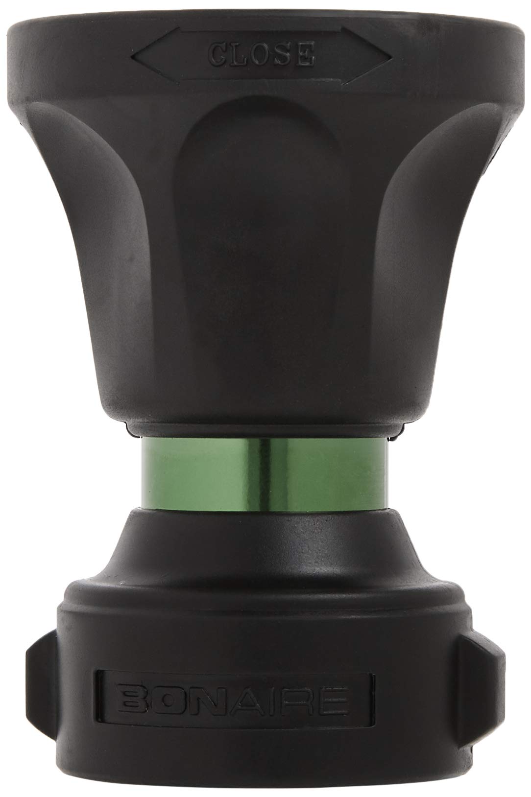 Two-way shut-off control on Bon-Aire nozzle enables easy flow management