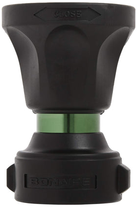 Two-way shut-off control on Bon-Aire nozzle enables easy flow management
