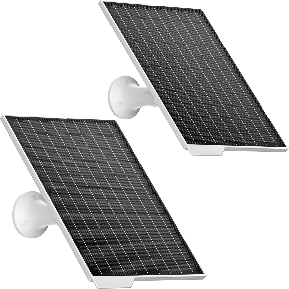 BONAI 2-pack 9W solar panel front view, ideal for outdoor security cameras.