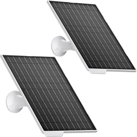 BONAI 2-pack 9W solar panel front view, ideal for outdoor security cameras.