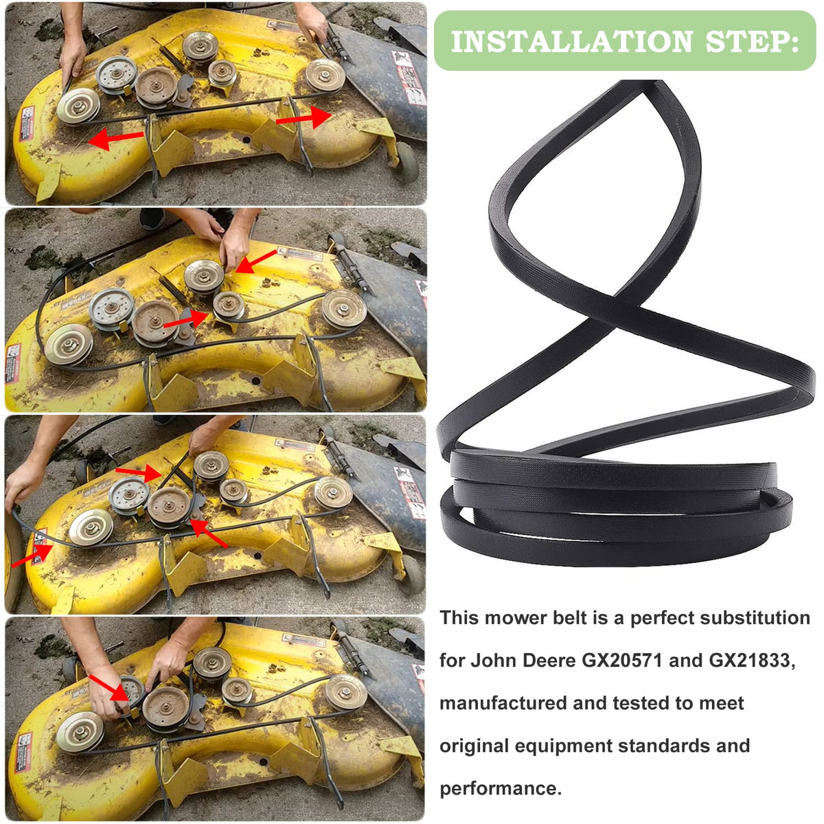 Bonbo E170 48-inch belt; direct replacement for quick maintenance