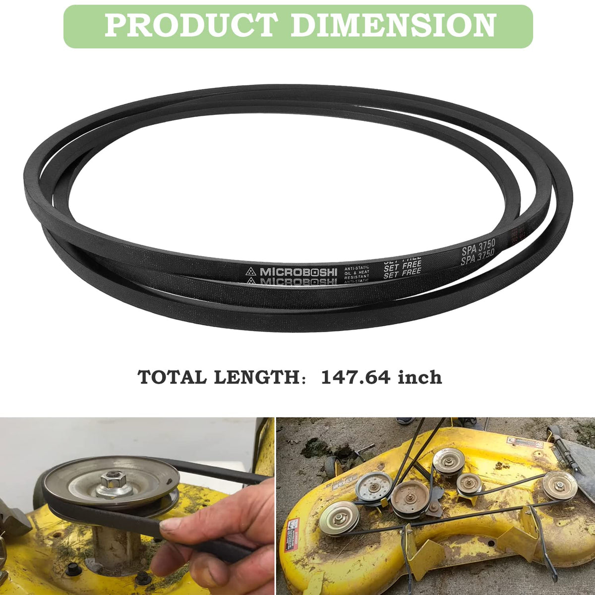 Bonbo L120-LA165 48-deck belt; broad compatibility keeps mowing schedules on track