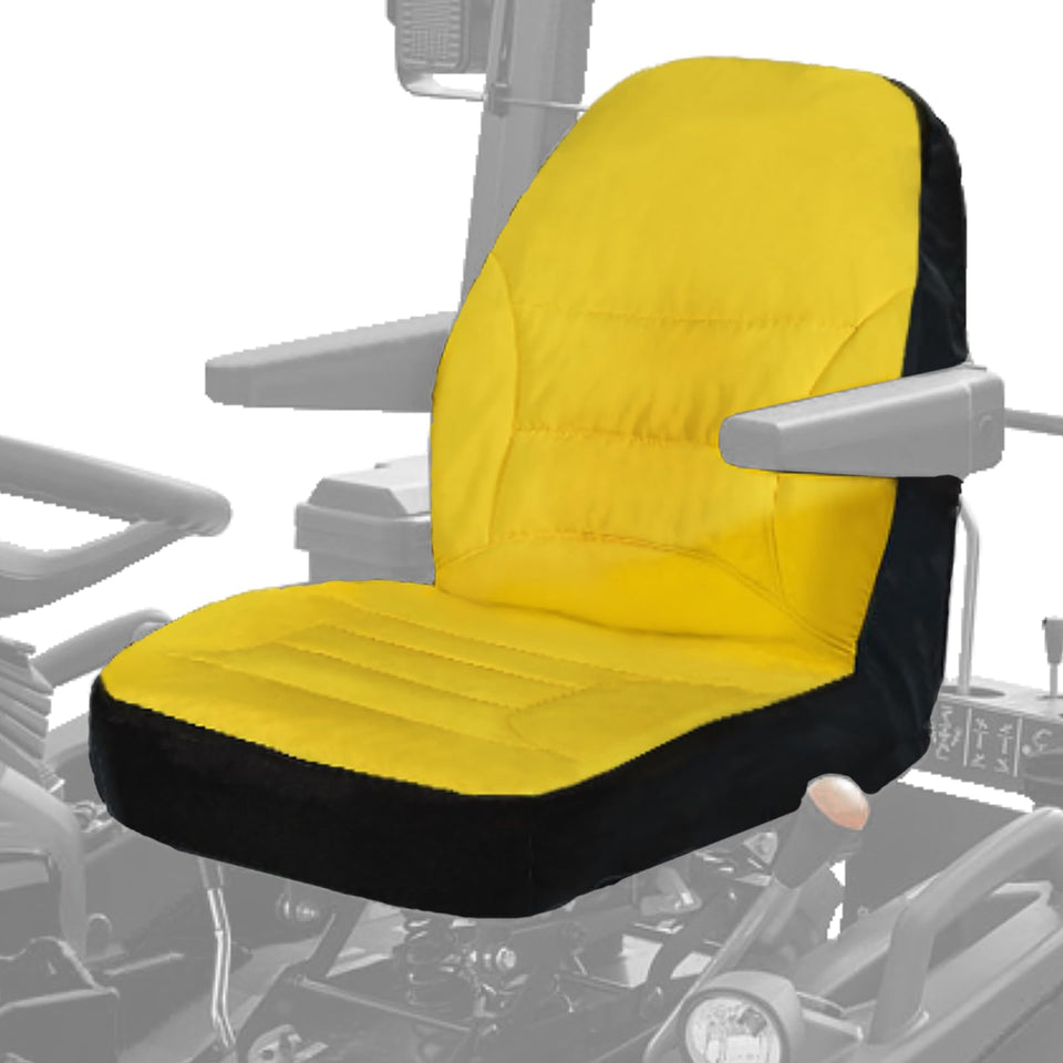 Bonbo LP68694 seat cover installed on John Deere 1025R seat for protection.