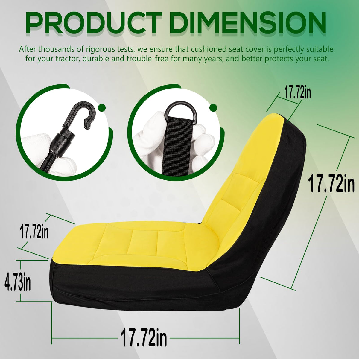 Scratch-resistant Bonbo seat cover extends seat life in rugged work.