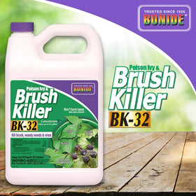 Bonide 332 herbicide bottle targeting poison ivy and vines for yard control
