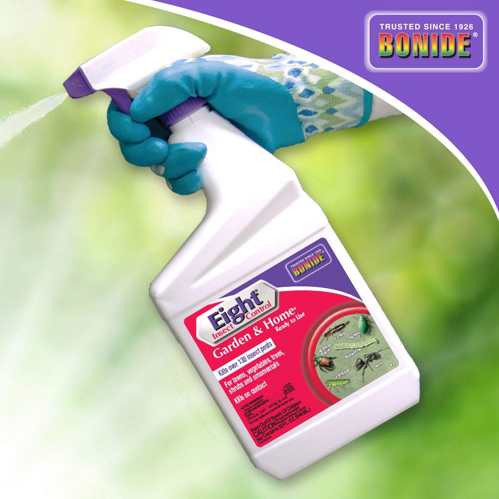 Bonide Eight Insect Control suitable for lawns, shrubs, and ornamentals for outdoor pest defense.