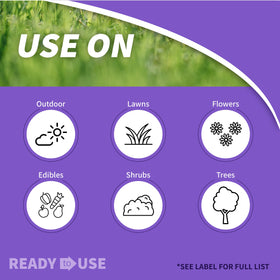 Bonide Eight Insect Control spray on plants demonstrates ready-to-use convenience for quick outdoor protection.