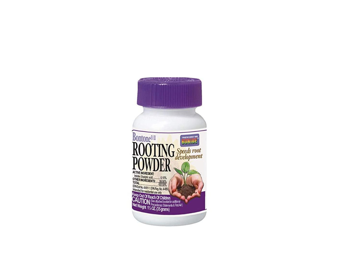 Bonide Bontone Rooting Powder bottle ready for quick root development on cuttings