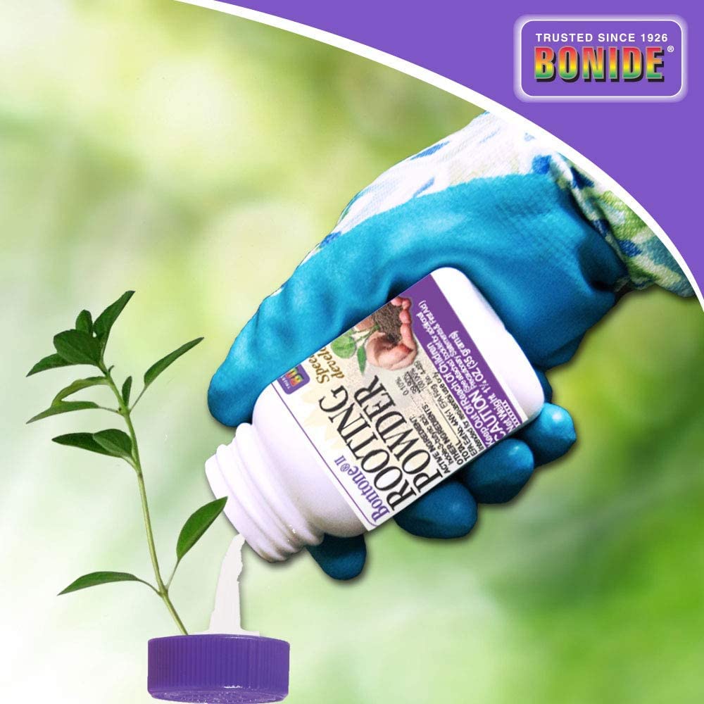 Bonide Bontone Rooting Powder label with usage instructions
