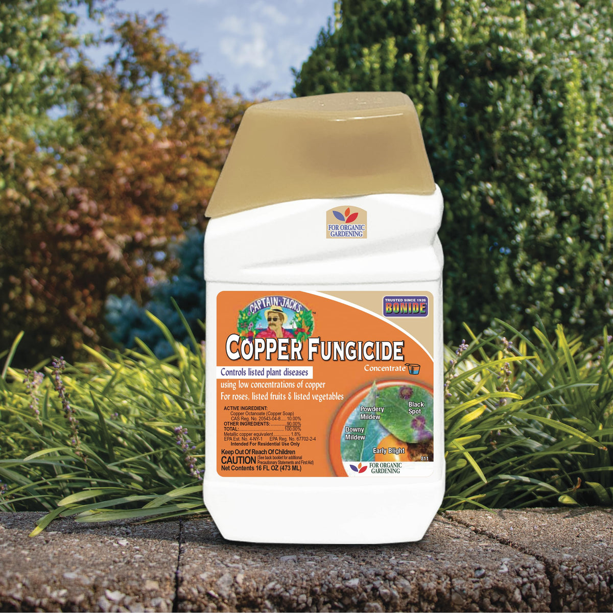 Bonide Captain Jack ready-to-mix concentrate used in garden care.