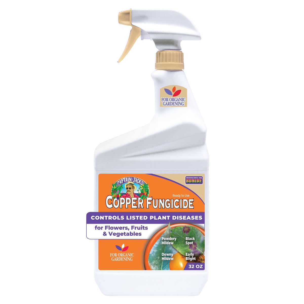 Captain Jack's Copper Fungicide bottle ready-to-use for organic gardening protection