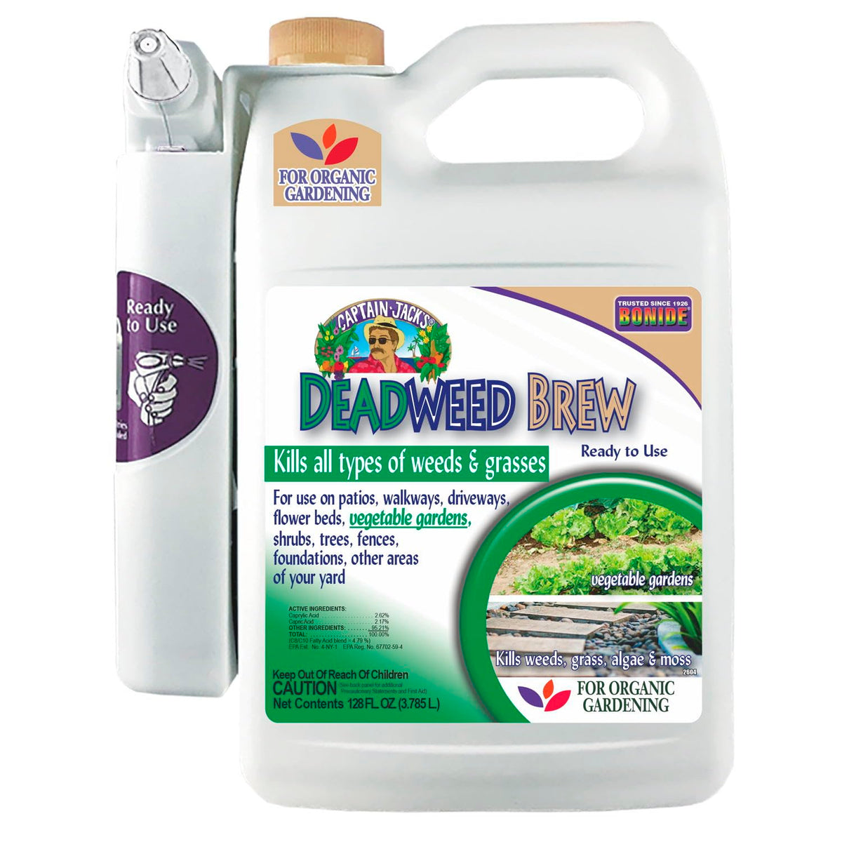Bonide Captain Jack's Deadweed Brew ready-to-use bottle for fast weed control.