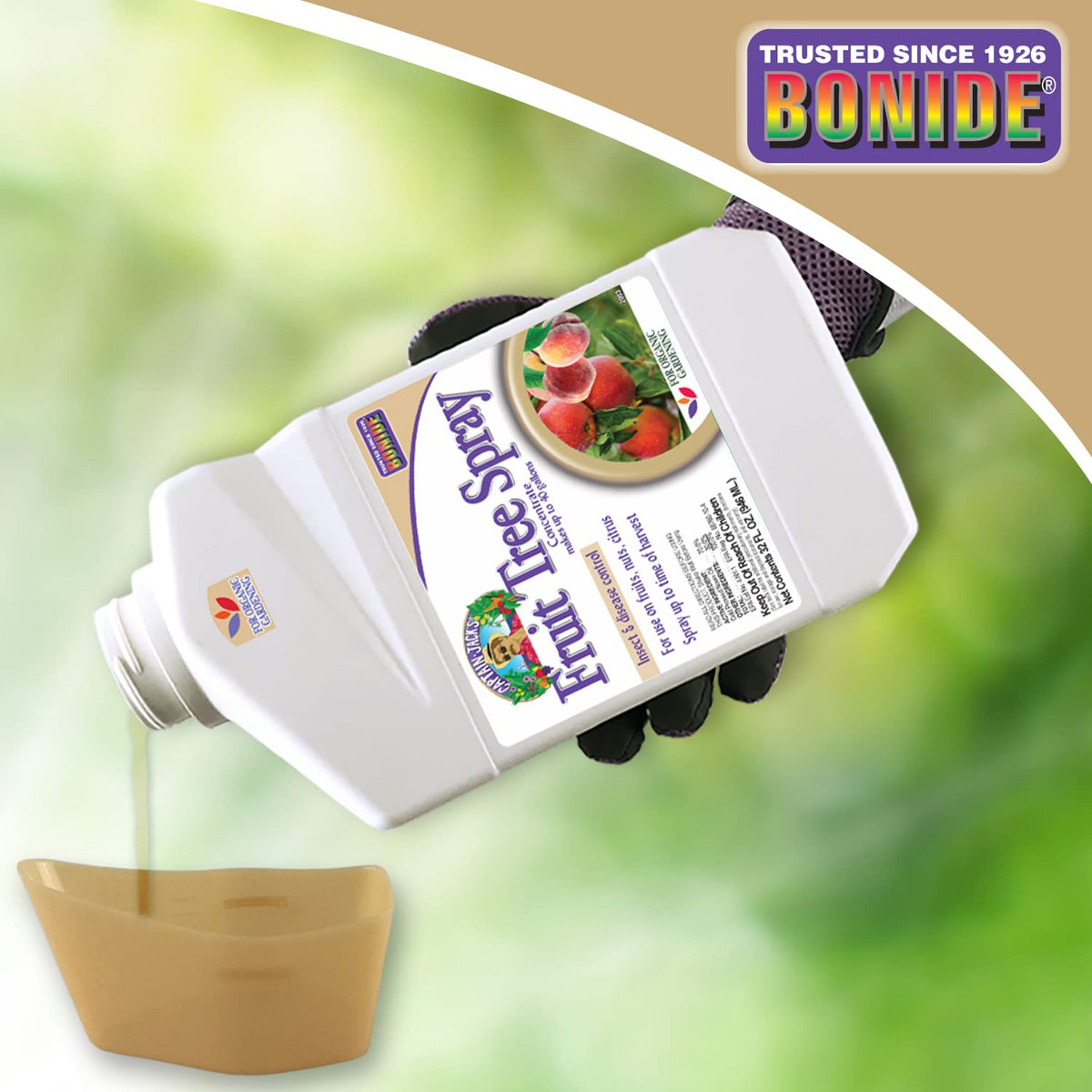 Captain Jack's dilution cup shows mixing for garden applications.