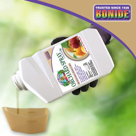 Bonide Captain Jack's Orchard Spray shows harvest timing flexibility before fruit harvest.