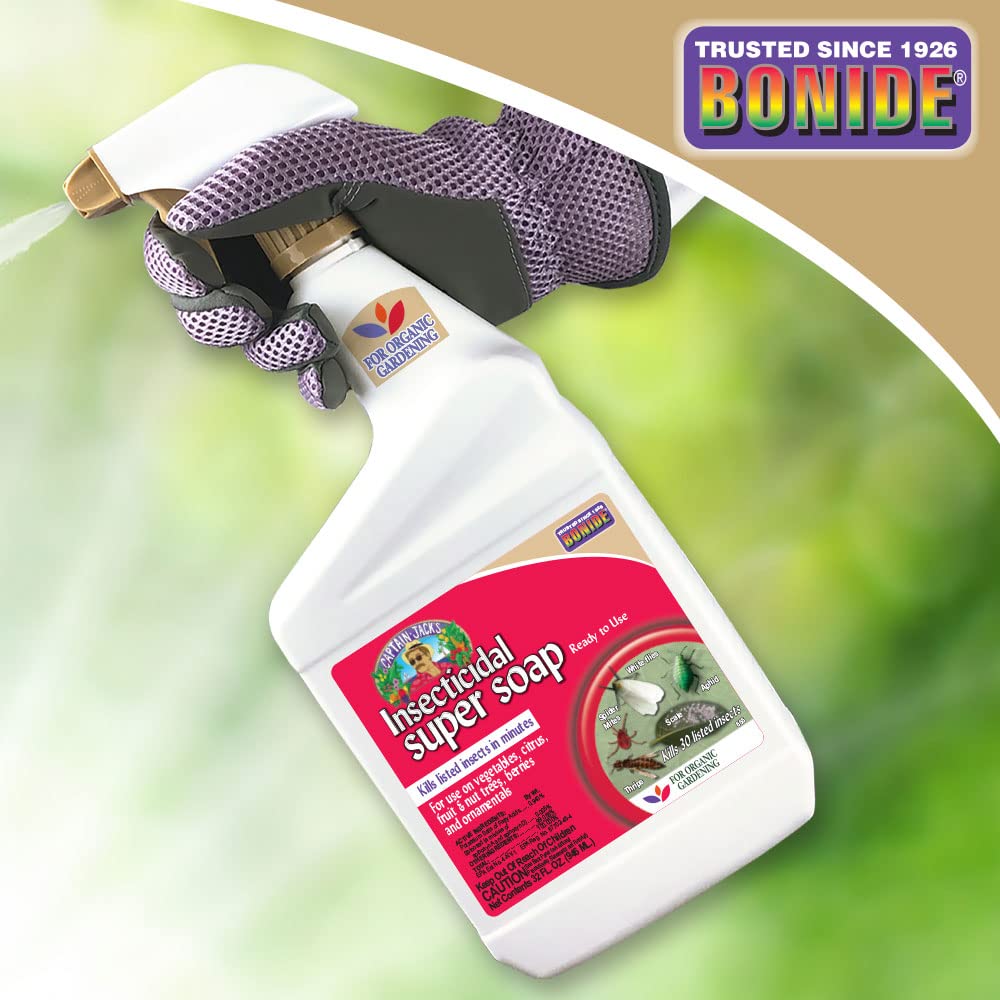 Bonide Captain Jack's Super Soap in greenhouse conditions protecting ornamentals.