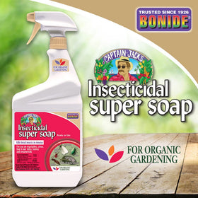 Bonide Captain Jack's Super Soap used on herbs like basil and mint.