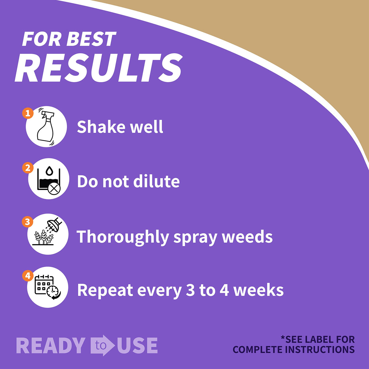 Spray-on application on a lawn scene targets weeds without harming grass