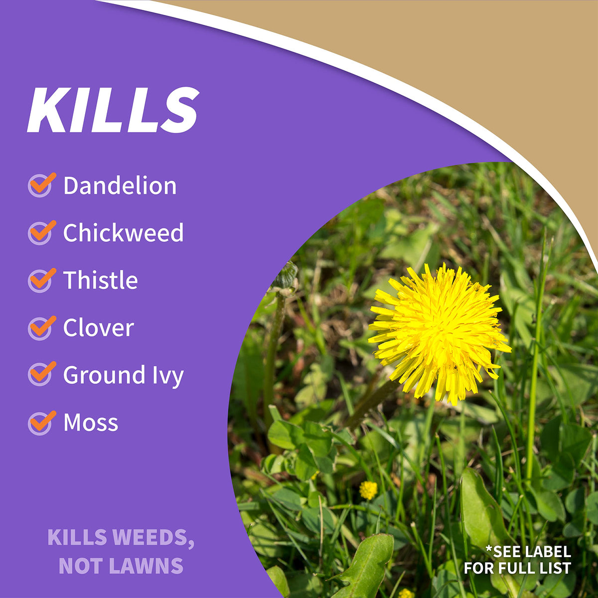 Label highlights iron-derived formula supporting plant health in lawns
