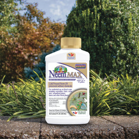 Neem Max applied to vegetables to protect edible harvests.