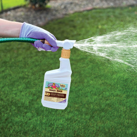 Neem Max spray nozzle shows convenient hose-end attachment for quick application.