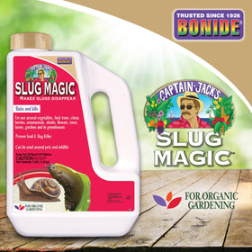 Pet-friendly outdoor use around yard areas with Bonide Captain Jack's Slug Magic