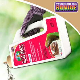 Vegetable garden use image shows Bonide Captain Jack's Slug Magic protecting harvest-ready crops