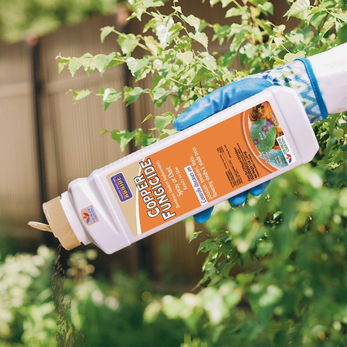 Bonide Copper Fungicide organic gardening label supports organic protection for home gardens