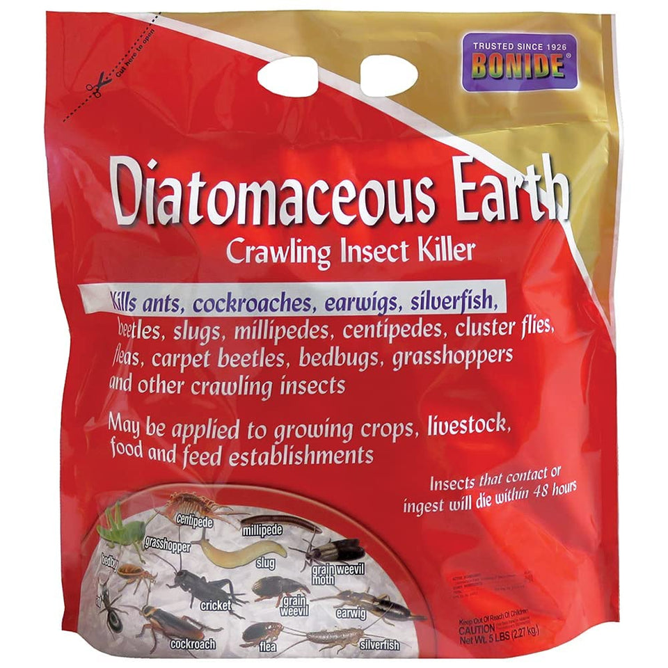 Bonide Diatomaceous Earth dust packet for fast indoor pest control.